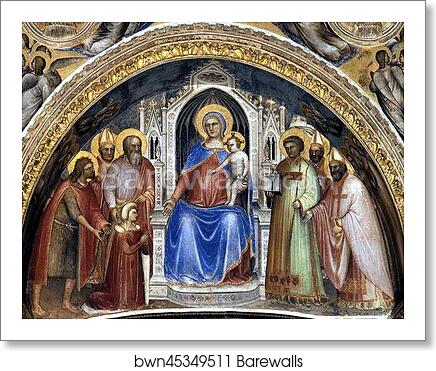 The Virgin with the Child. Fresco on the west wall by Giusto De’ Menabuoi, Art Print The Virgin with the Child. Fresco on the west wall by Giusto De’ Menabuoi, Art Print