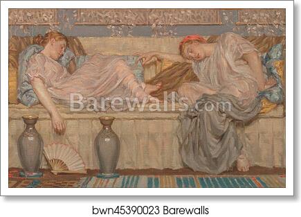 Beads (study) by Albert Joseph Moore, Art Print