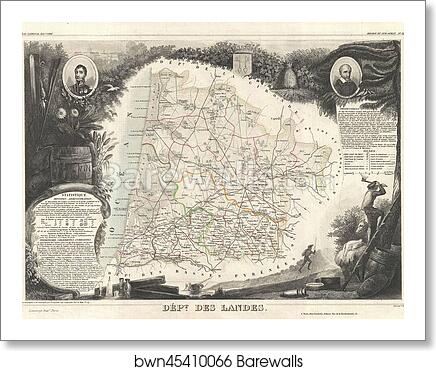Dept. des Landes by Victor Jules Levasseur, Art Print