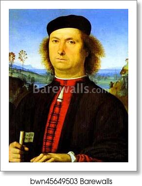 Portrait of Francesco delle Opere by Pietro Perugino, Art Print Portrait of Francesco delle Opere by Pietro Perugino, Art Print