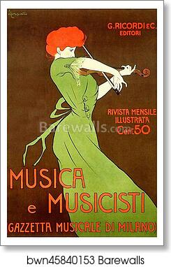Musica e Musicisti by Leonetto Cappiello, Art Print