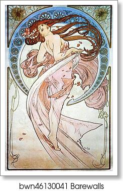 Dance by Alphonse Mucha, Art Print