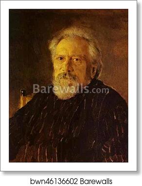 Portrait of the Author Nikolay Leskov by Valentin Serov, Art Print