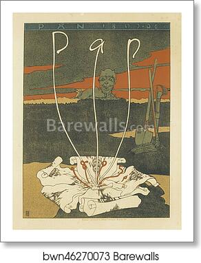 La revue artistique "Pan" by Joseph Sattler, Art Print