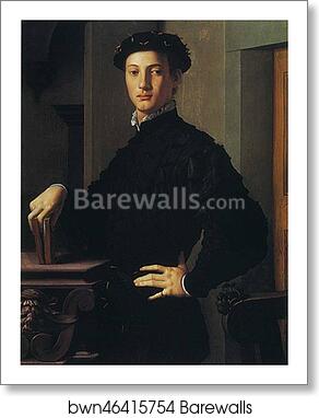 Portrait of a Young Man with a Book by Agnolo Bronzino, Art Print