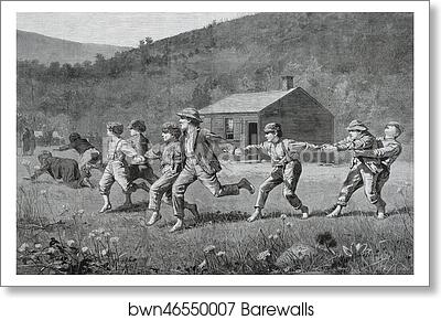 Snap-the-Whip, from the Harper's Weekly, September 20, 1873 by Winslow Homer, Art Print Snap-the-Whip, from the Harper's Weekly, September 20, 1873 by Winslow Homer, Art Print