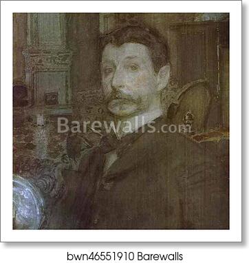 Self-Portrait by Mikhail Vrubel, Art Print