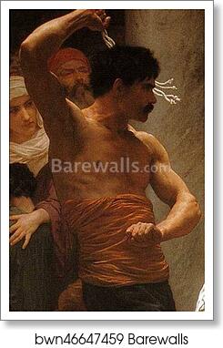The Flagellation of Christ. Detail by William-Adolphe Bouguereau, Art Print