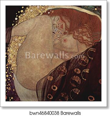 Danae by Gustav Klimt, Art Print