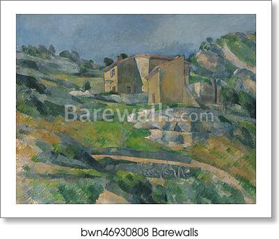 Houses in Provence: The Riaux Valley near L'Estaque by Paul Cézanne, Art Print Houses in Provence: The Riaux Valley near L'Estaque by Paul Cézanne, Art Print