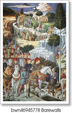 Procession of the Magus Balthazar by Benozzo Gozzoli, Art Print