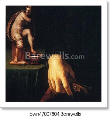 Portrait of Young Man with a Lute. Detail by Agnolo Bronzino, Art Print