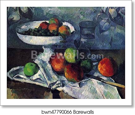 Still Life with Fruit Bowl by Paul Cézanne, Art Print