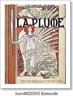 La Plume by Alphonse Mucha, Art Print
