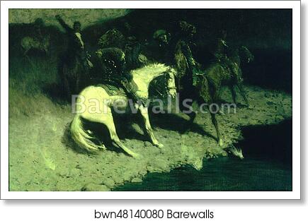 Fired On by Frederic Remington, Art Print