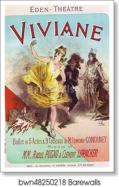Eden-Théâtre Viviane by Jules Chéret, Art Print