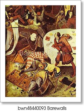 The Triumph of Death. Detail by Pieter Bruegel The Elder, Art Print