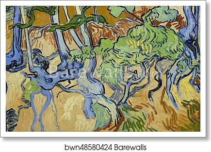 Tree-roots by Vincent Van Gogh, Art Print