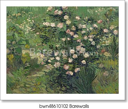 Roses by Vincent Van Gogh, Art Print