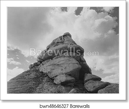 Rock and Cloud, Kings River Canyon (Proposed as a national park), California, 1936.  Photographs of National Parks and Monuments, compiled 1941 - 1942, documenting the period ca. 1933 - 1942 by Ansel Adams (1902-1984), Art Print