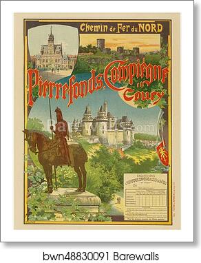 La Cie du Nord : "Pierrefonds" by Gustave Fraipont, Art Print