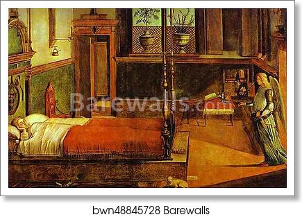 Legend of St. Ursula: St. Ursula's Dream. Detail by Vittore Carpaccio, Art Print