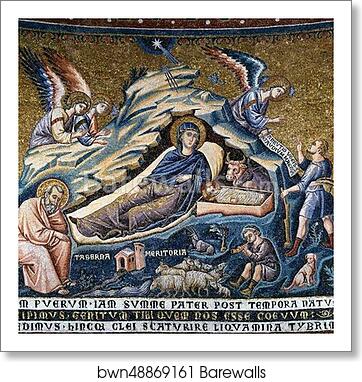 Nativity of Christ by Pietro Cavallini, Art Print