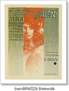 Affiche tchèque pour une Exposition au "Topic Salon" by Viktor Oliva, Art Print