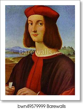 Portrait of a Young Man by Raphael, Art Print