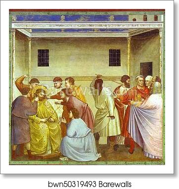 The Mocking of Christ and Flagellation by Giotto, Art Print