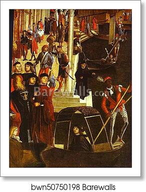 Healing of a Madman. Detail by Vittore Carpaccio, Art Print