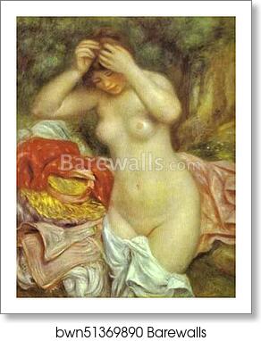Bather Arranging Her Hair by Pierre-Auguste Renoir, Art Print Bather Arranging Her Hair by Pierre-Auguste Renoir, Art Print