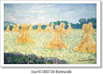 The Young Ladies of Giverny, Sun Effect by Claude Monet, Art Print