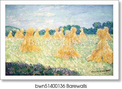 The Young Ladies of Giverny, Sun Effect by Claude Monet, Art Print The Young Ladies of Giverny, Sun Effect by Claude Monet, Art Print