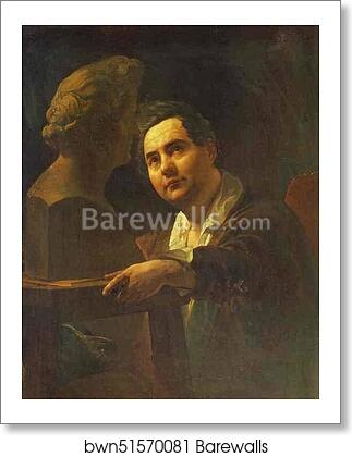 Portrait of Sculptor I. P. Vitaly by Karl Brulloff, Art Print Portrait of Sculptor I. P. Vitaly by Karl Brulloff, Art Print