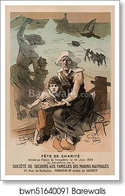 Fête de Charité 14 Juin 1890 by Jules Chéret, Art Print