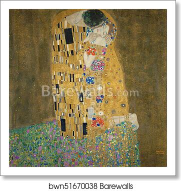 The Kiss (Lovers) by Gustav Klimt, Art Print