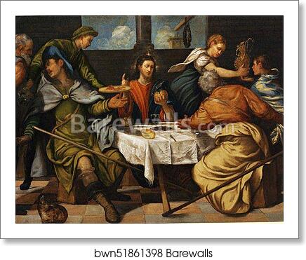 Supper at Emmaus by Jacopo Robusti, Called Tintoretto, Art Print Supper at Emmaus by Jacopo Robusti, Called Tintoretto, Art Print