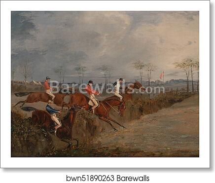 Scenes From a Steeplechase: Another Hedge by Henry Thomas Alken, Art Print
