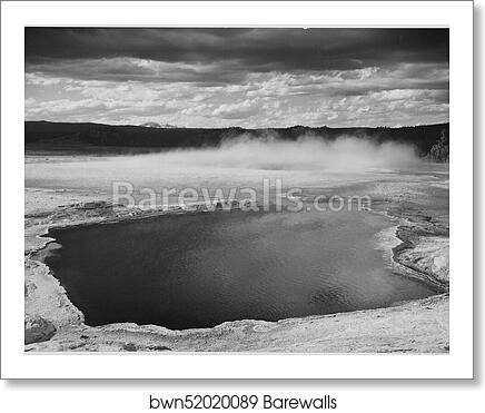 Fountain Geyser Pool, Yellowstone National Park, Wyoming.  Photographs of National Parks and Monuments, compiled 1941 - 1942, documenting the period ca. 1933 - 1942 by Ansel Adams (1902-1984), Art Print