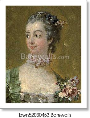 Madame de Pompadour Standing at her Dressing Table. Detail by François Boucher, Art Print Madame de Pompadour Standing at her Dressing Table. Detail by François Boucher, Art Print