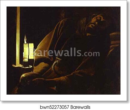 St. Francis in Ecstasy. Detail by Georges De La Tour, Art Print St. Francis in Ecstasy. Detail by Georges De La Tour, Art Print