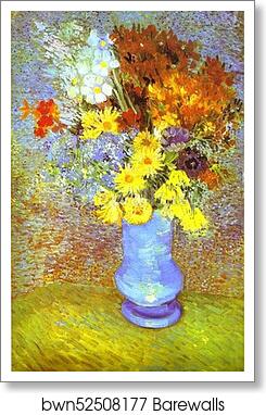 Vase with Daisies and Anemones by Vincent Van Gogh, Art Print Vase with Daisies and Anemones by Vincent Van Gogh, Art Print
