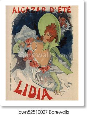 Alcazar D'Été Lidia by Jules Chéret, Art Print