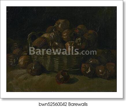 Basket of apples by Vincent Van Gogh, Art Print