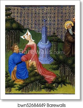 The Belles Heures of Jean de France, Duke de Berry. Story of a Saint. Detail by Limbourg Brothers, Art Print The Belles Heures of Jean de France, Duke de Berry. Story of a Saint. Detail by Limbourg Brothers, Art Print