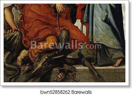Saint George, Saint Louis, and the Princess. Detail by Jacopo Robusti, Called Tintoretto, Art Print Saint George, Saint Louis, and the Princess. Detail by Jacopo Robusti, Called Tintoretto, Art Print