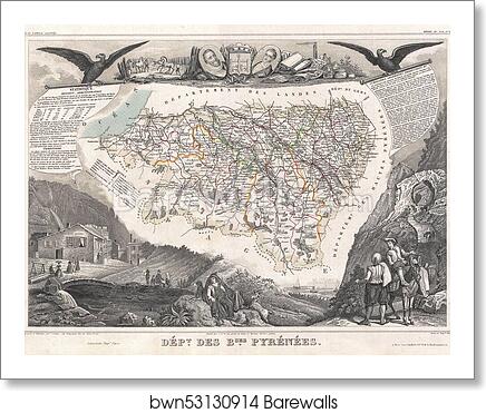 Dept. des Basses Pyrenees by Victor Jules Levasseur, Art Print