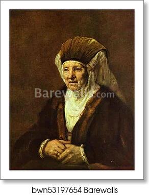 Portrait of an Old Woman by Rembrandt Harmenszoon Van Rijn, Art Print