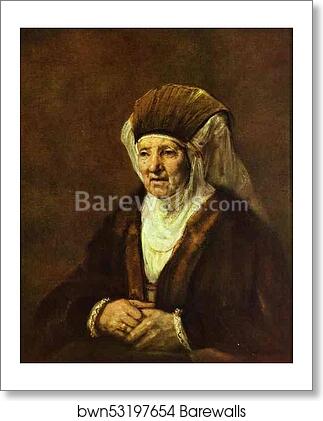 Portrait of an Old Woman by Rembrandt Harmenszoon Van Rijn, Art Print Portrait of an Old Woman by Rembrandt Harmenszoon Van Rijn, Art Print